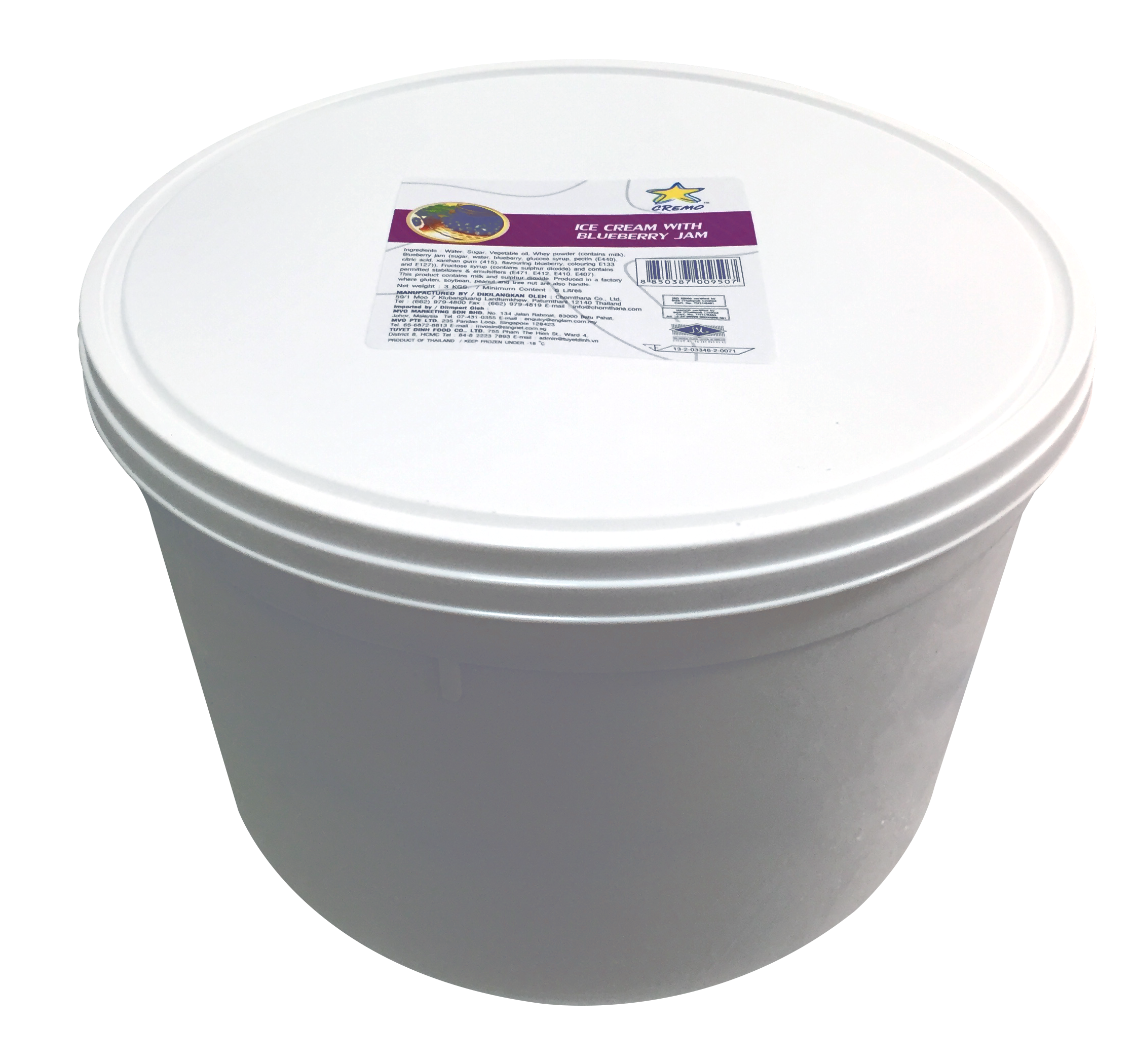 Kem 6000ml vị việt quất